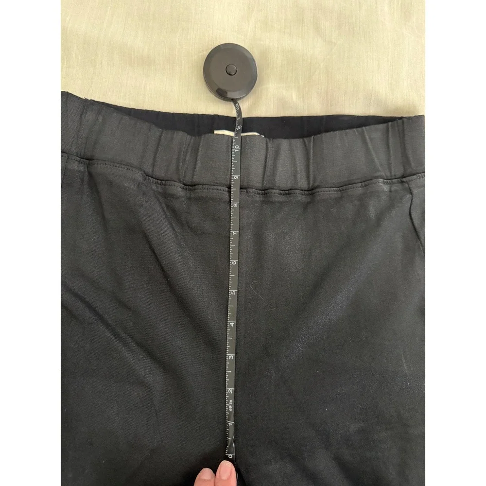 L'AGENCE Margot Coated High Rise Skinny Pants Black Pull On Leggings Size‎ L - Picture 7 of 7